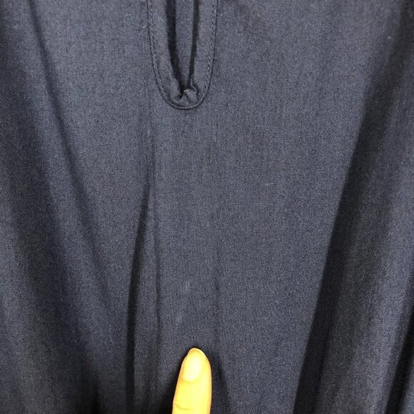 H&M Divided Blue Scoop Neck Elastic Waist Tunic Top Sz 8 - Picture 8 of 8